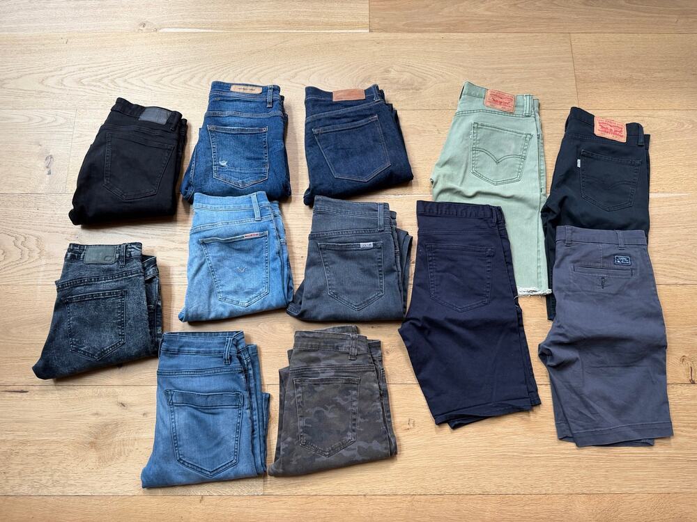 Hudson, Joe's, J.Crew, Levi's, Zara Men's Jeans & Shorts Mixed Lot Bundle